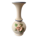 Mini vase soliflore blanc avec une rose