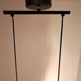 Two-light pendant in a cascade of cut crystal globe