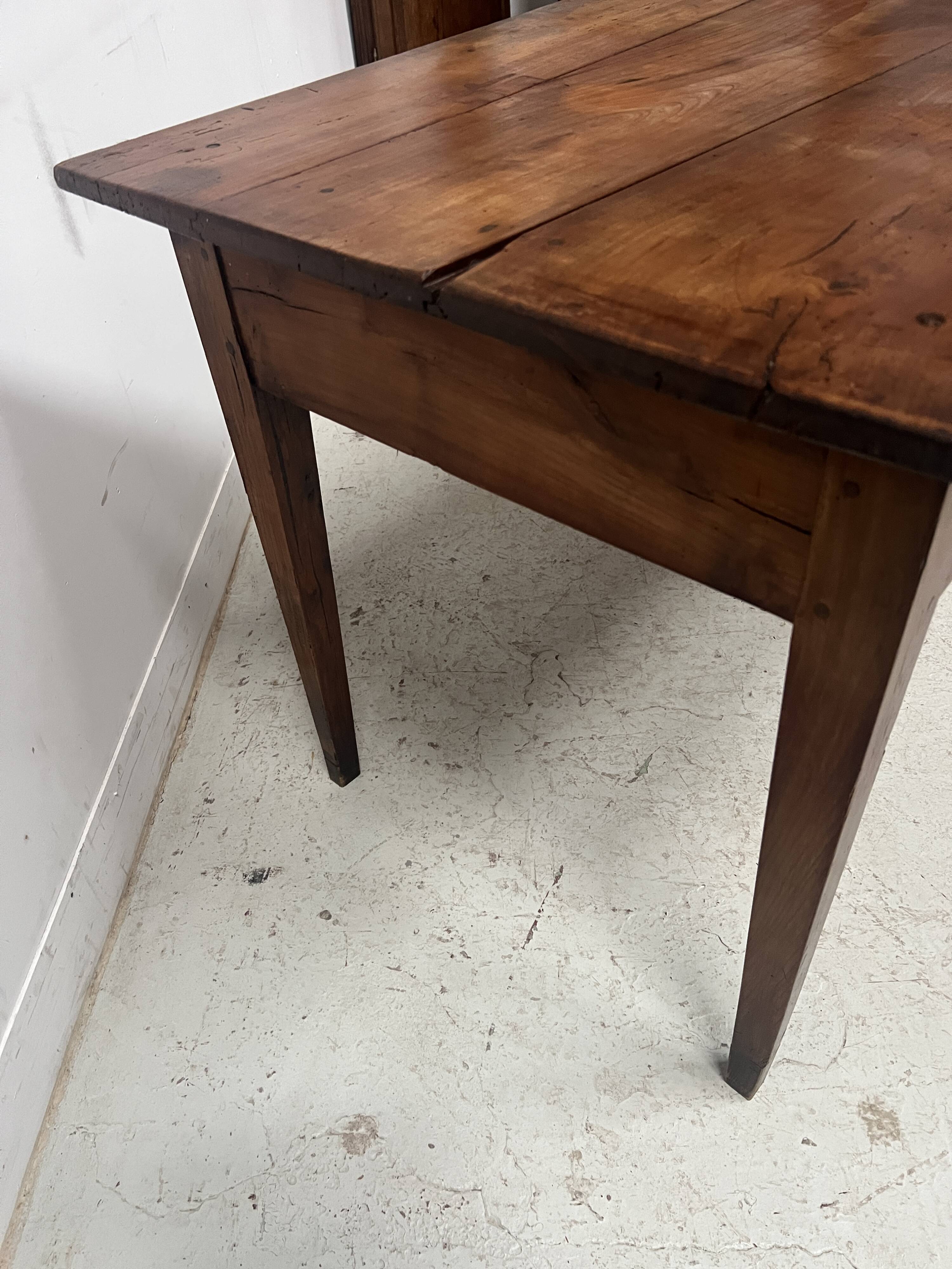 19th century cherry wood style farmhouse table