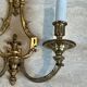 Pair of Bronze Wall Lights in Louis XVI Style by Lucien Gau