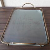 Glass and metal tray