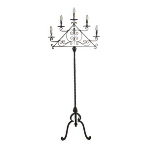 Lampadaire en fer forgé