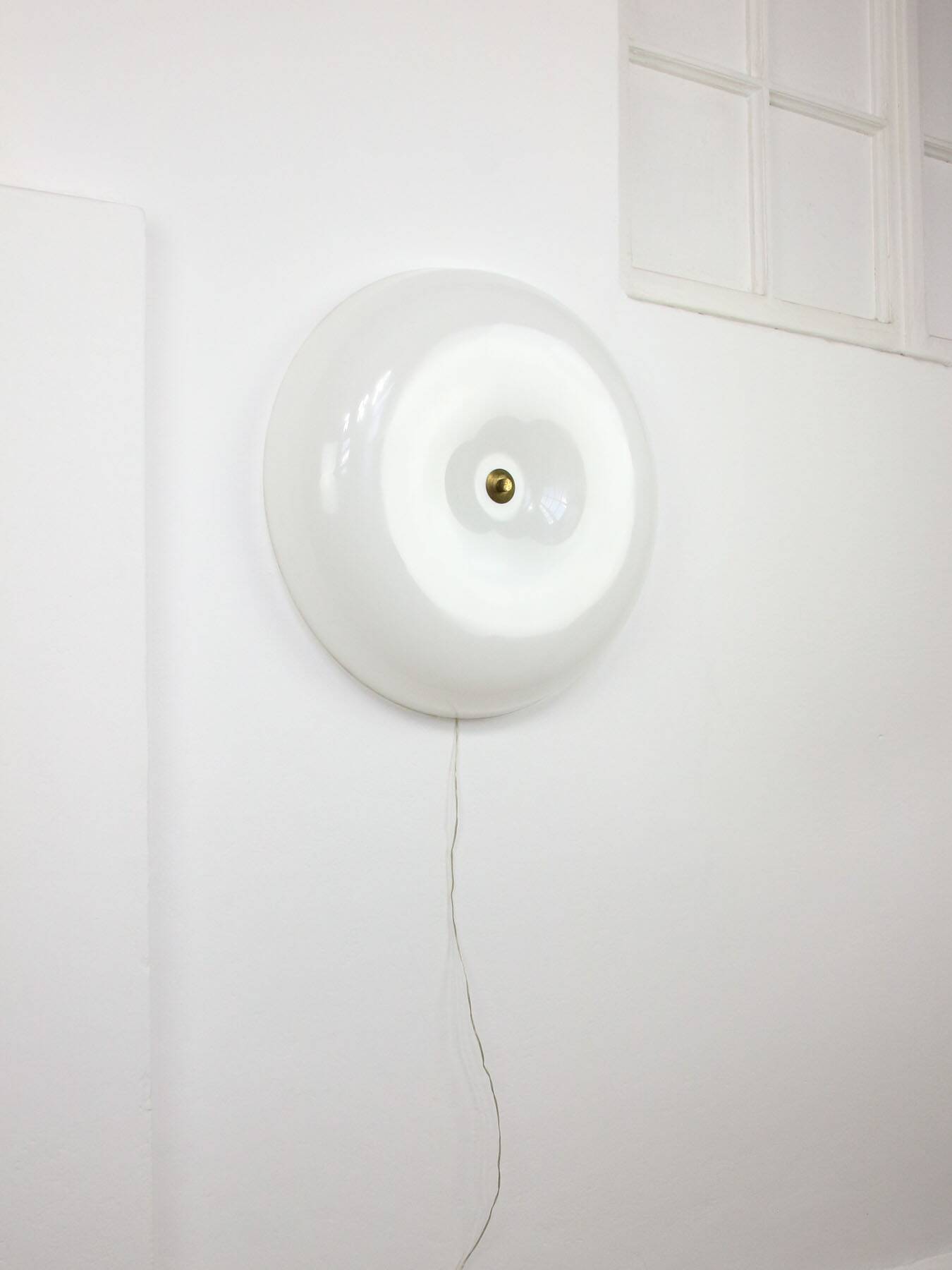 Large Mid Century Modern Italian Plexiglass and Brass Wall Lamp