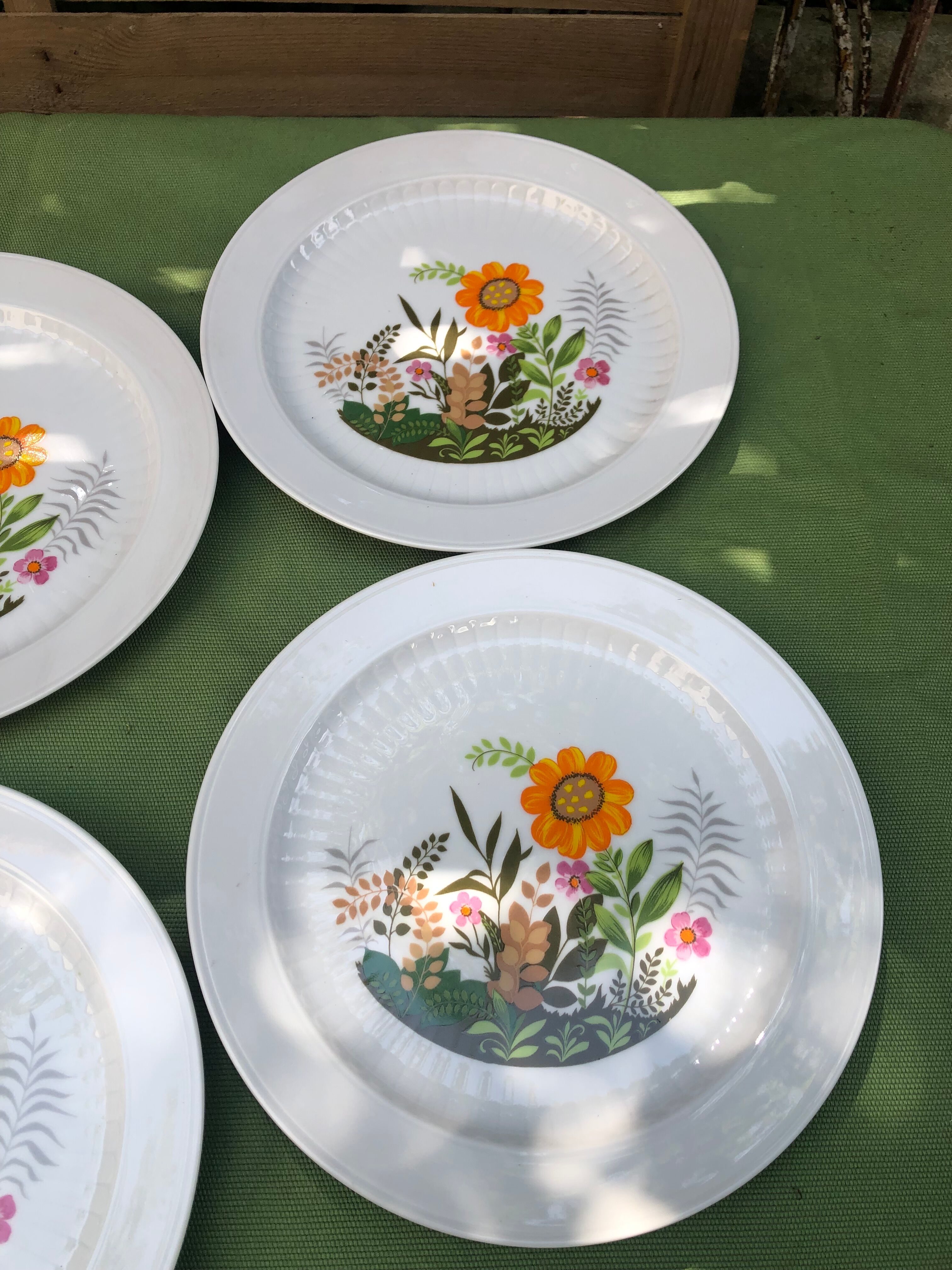 Set of 6 flat porcelain plates Winterling Bavaria