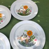Set of 6 flat porcelain plates Winterling Bavaria
