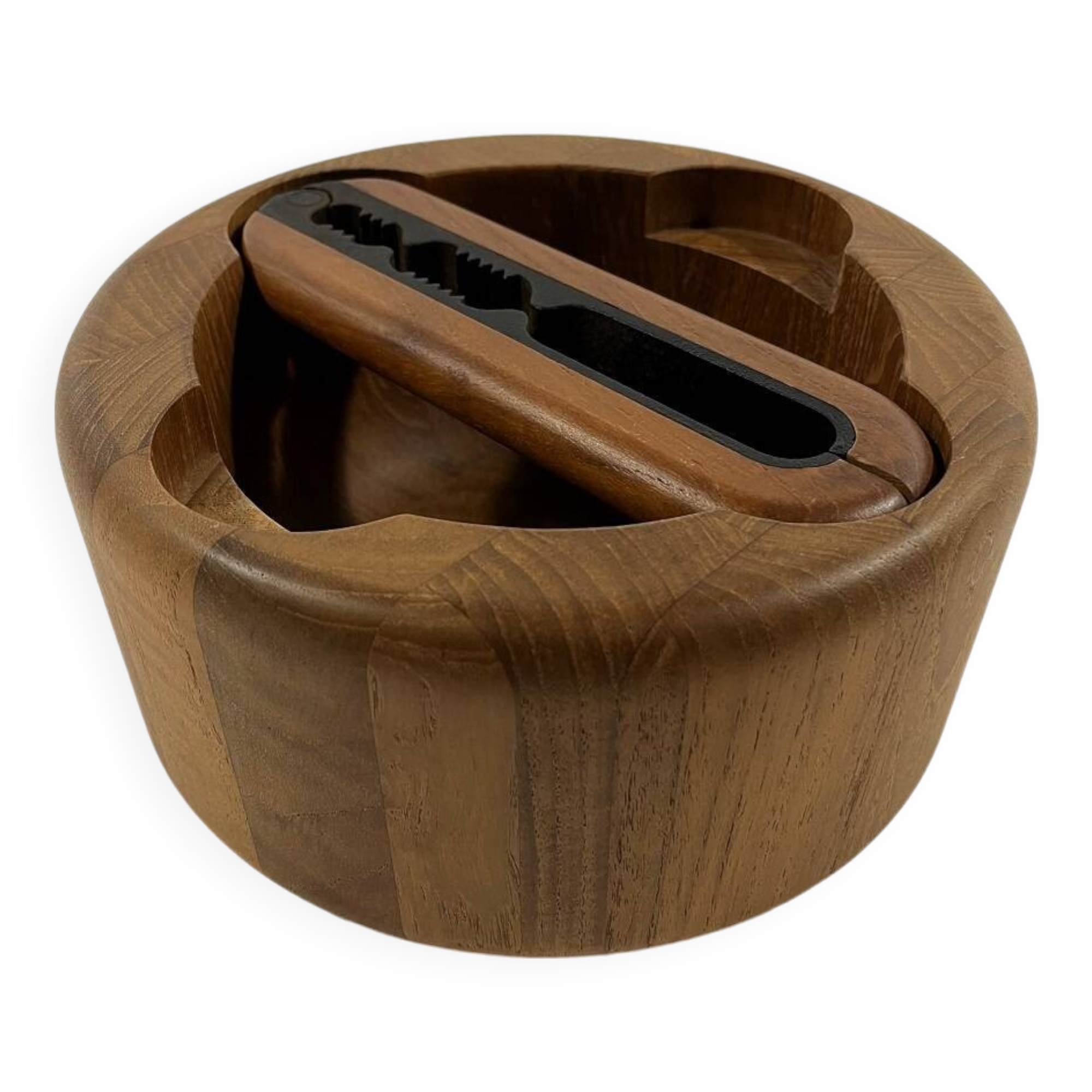 Teak nutcracker & bowl by Flemming Digsmed for Nissen Denmark 1960’s