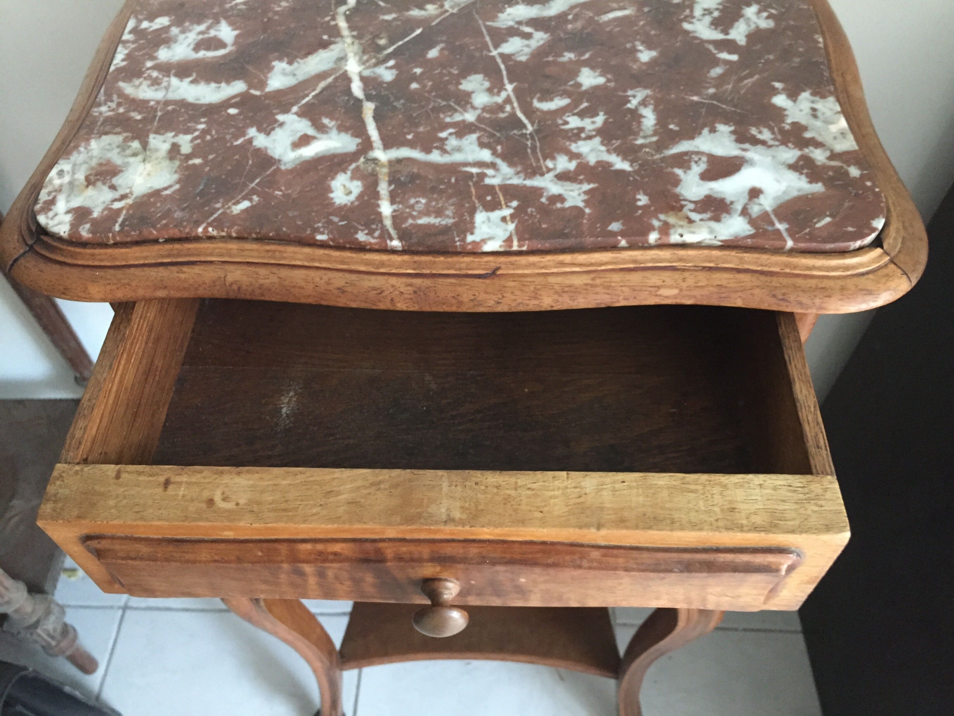 Former top bedside marble