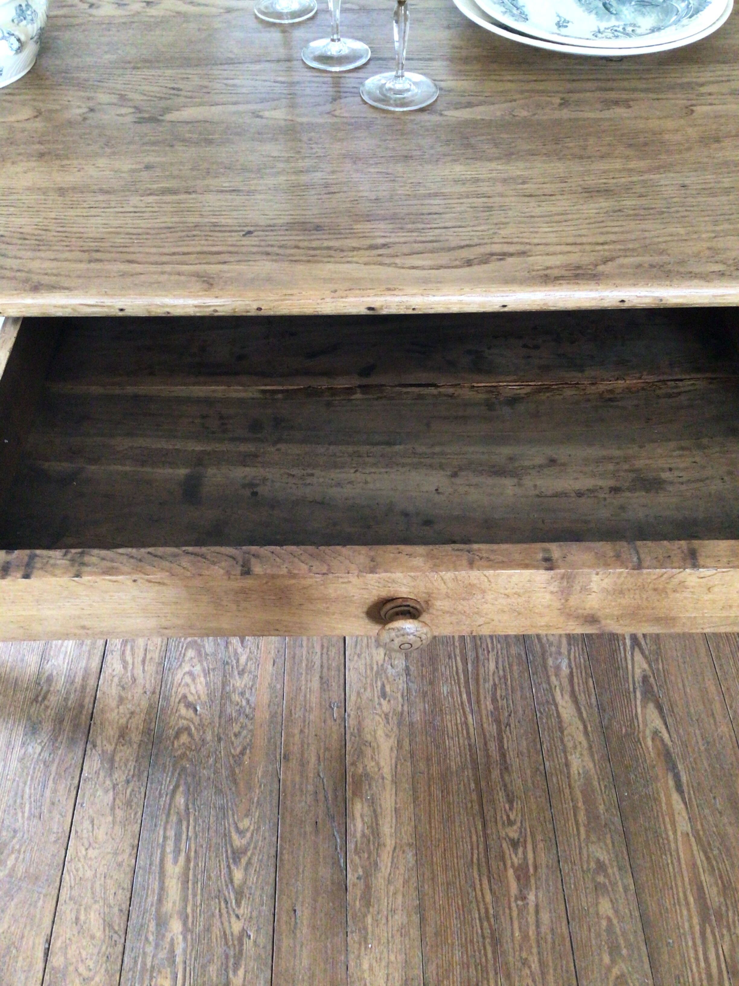Table de ferme en chêne 1m80