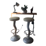Tabourets bar acier signes