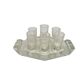 Art Deco vodka shot glasses from Hortensja Glassworks, Poland, 1950s, set of 7