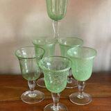6 large Biot glasses
