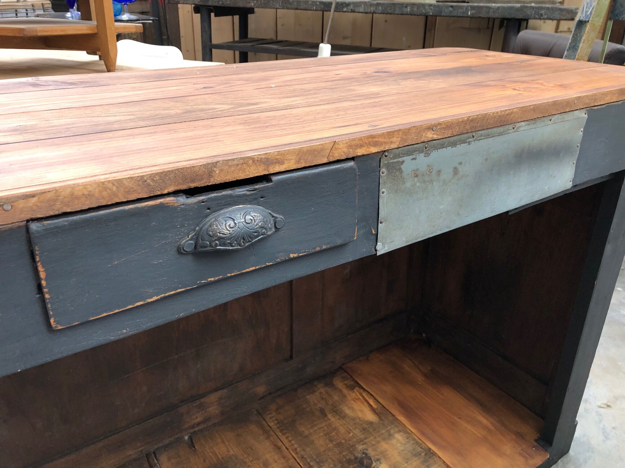 Old patinated counter