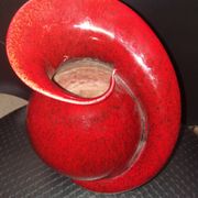 Vase coeur de rose en céramique par Fred et Andrée Stocker vers 1950