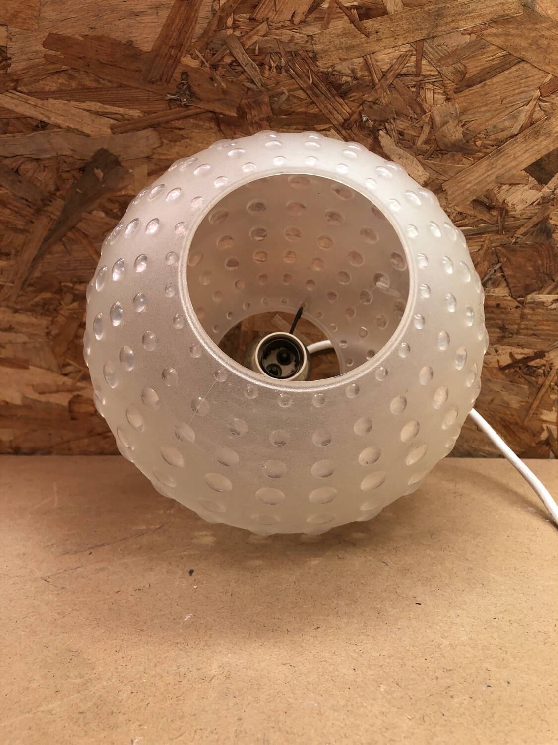 Old rotaflex plexi pendant lamp ball shape 70s vintage