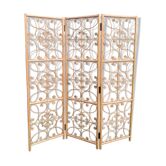 Peacock/peacock rattan screen, 60s