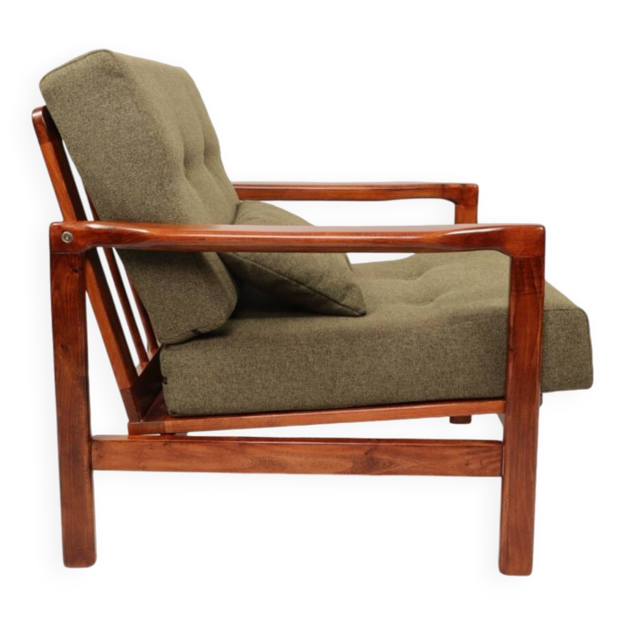 Vintage armchair green olive design by Z.Baczyk 1965