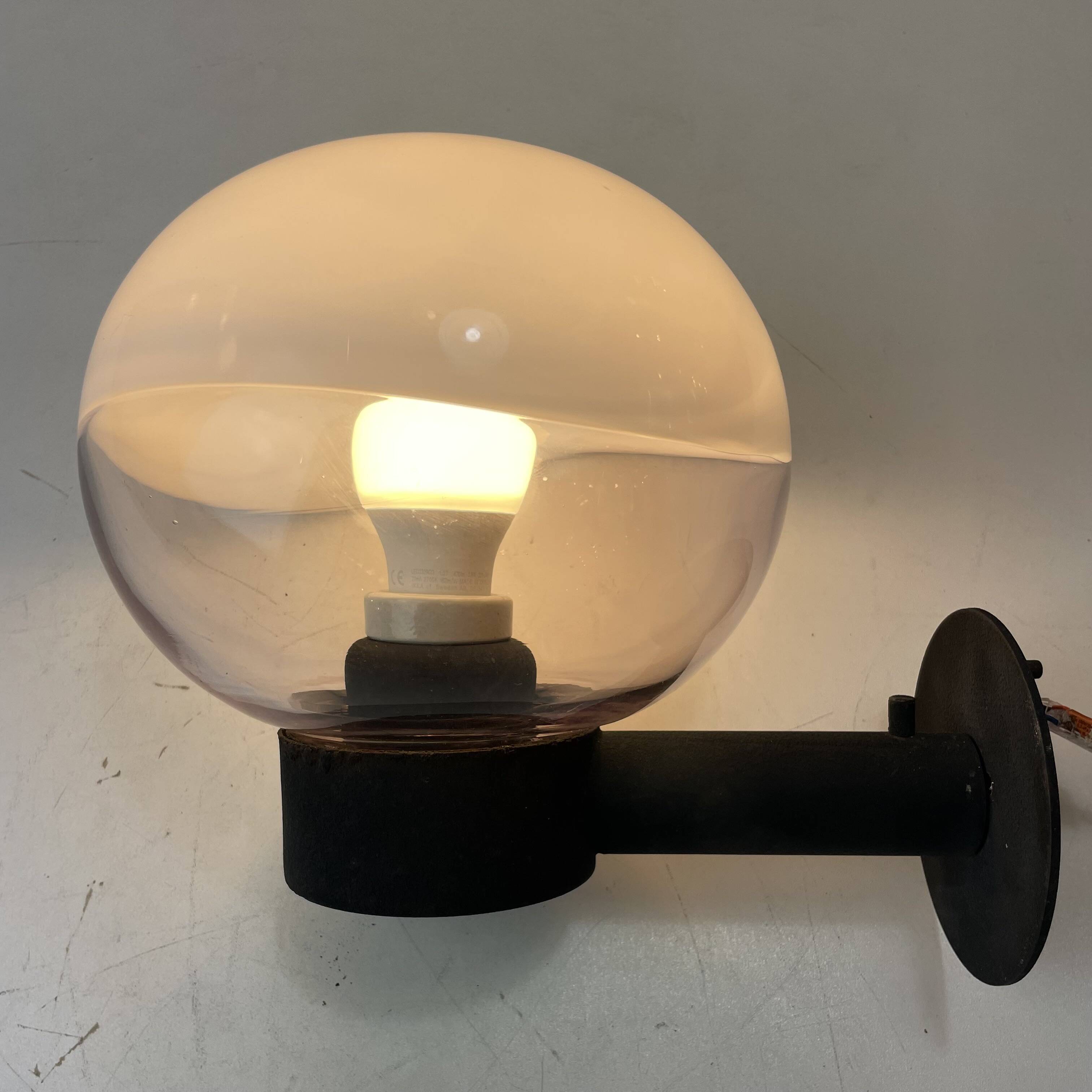 Pair of Murano Exterior Wall Lamps att. To Vistosi, Italy, 1970-80s