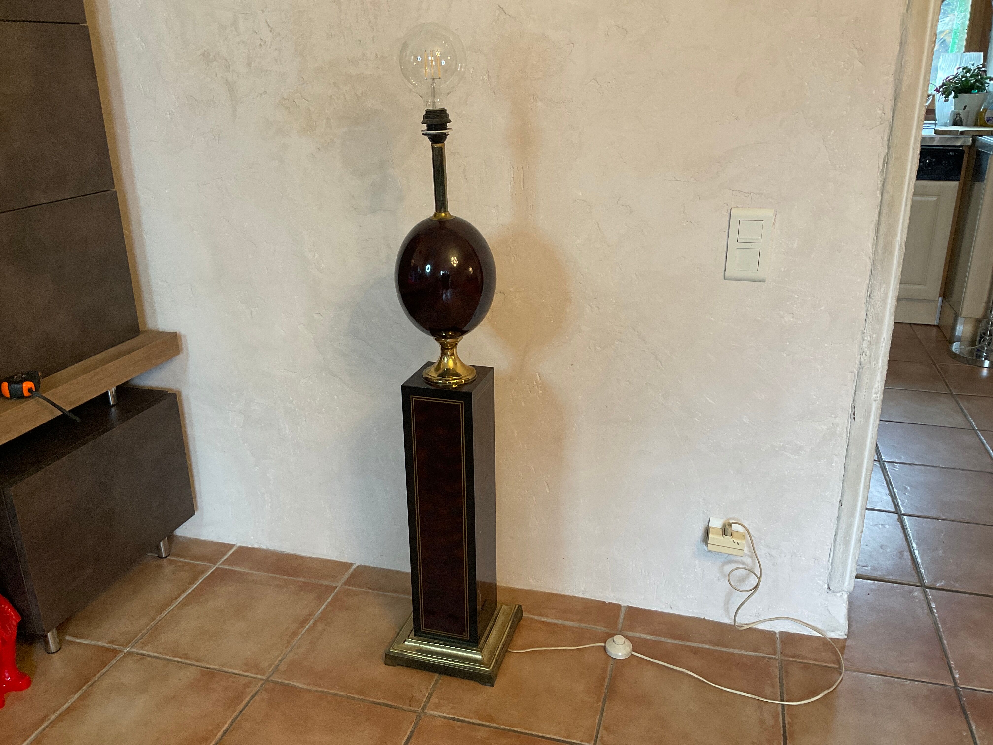 Floor lamp design egg shape space age the dolphin