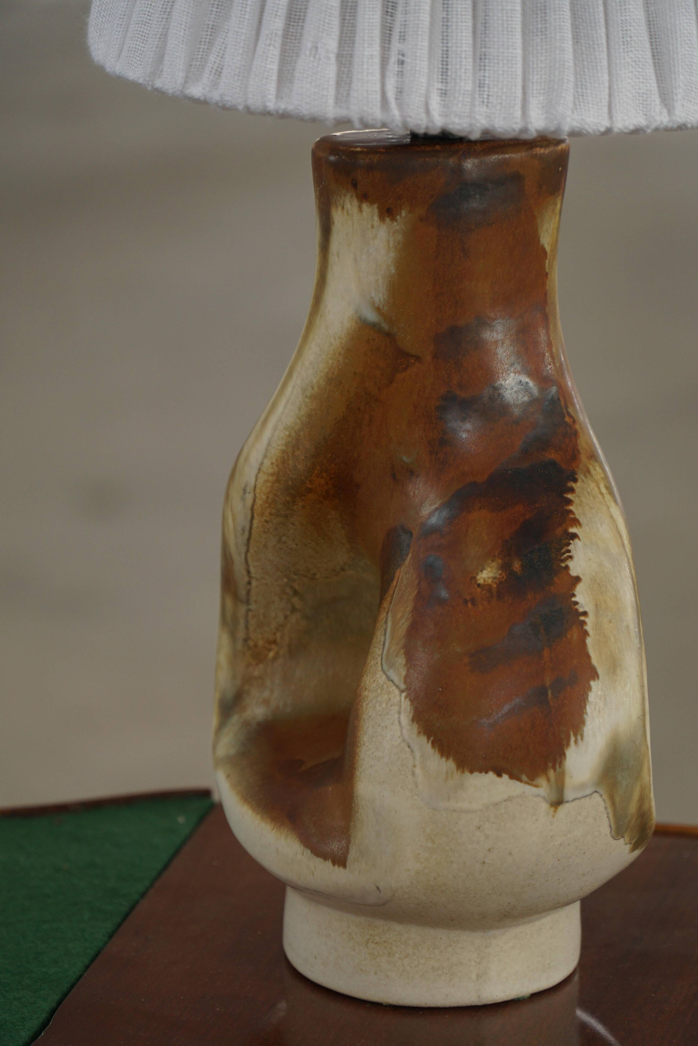 Axella Stoneware, sculptural table lamp from Denmark in stoneware, Model No 989, 1960s-70s.