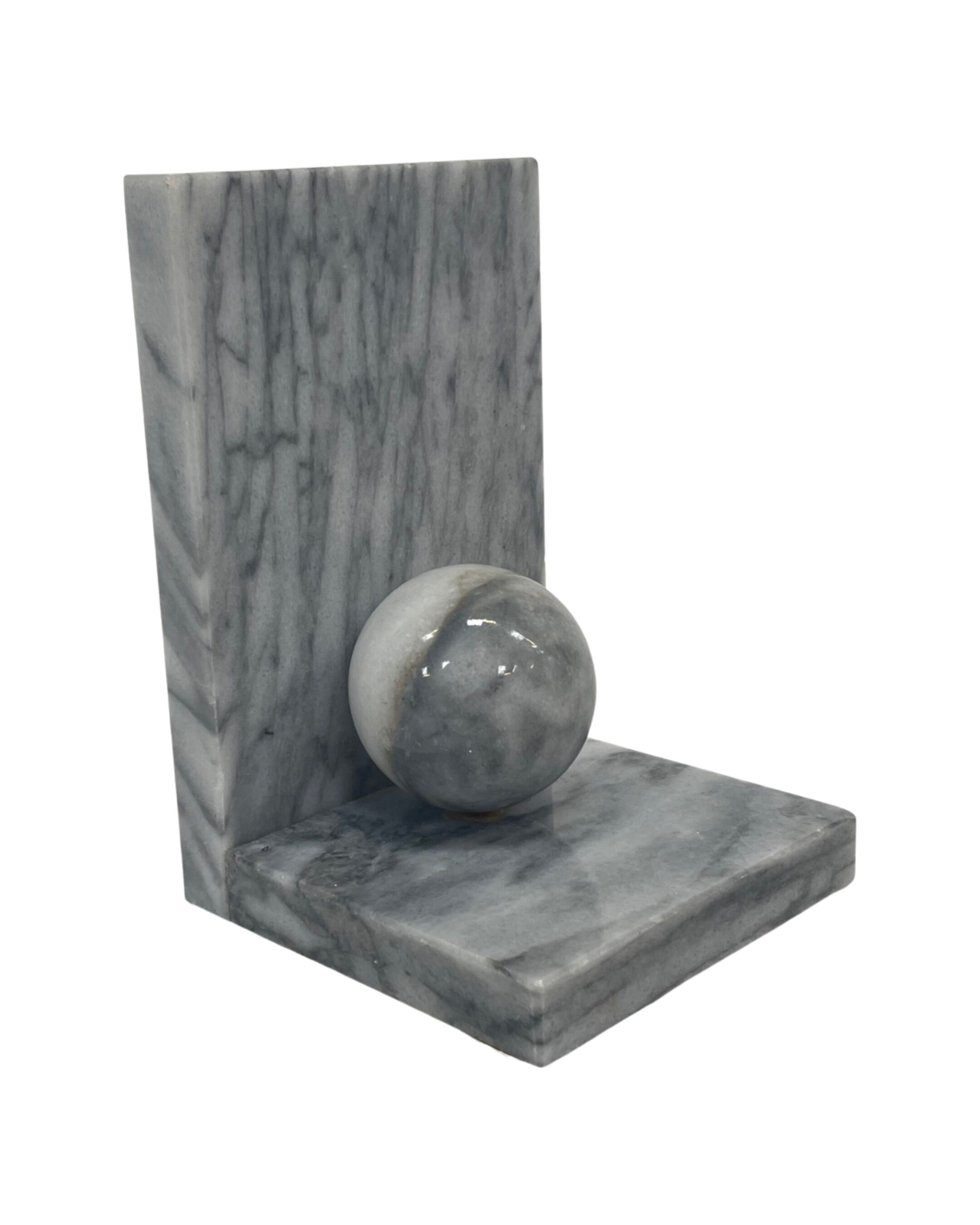 Vintage bookends marble 80s design bookend