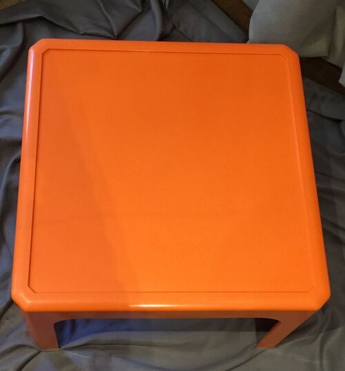 Coffee table basse orange Gilac n°1872 1970