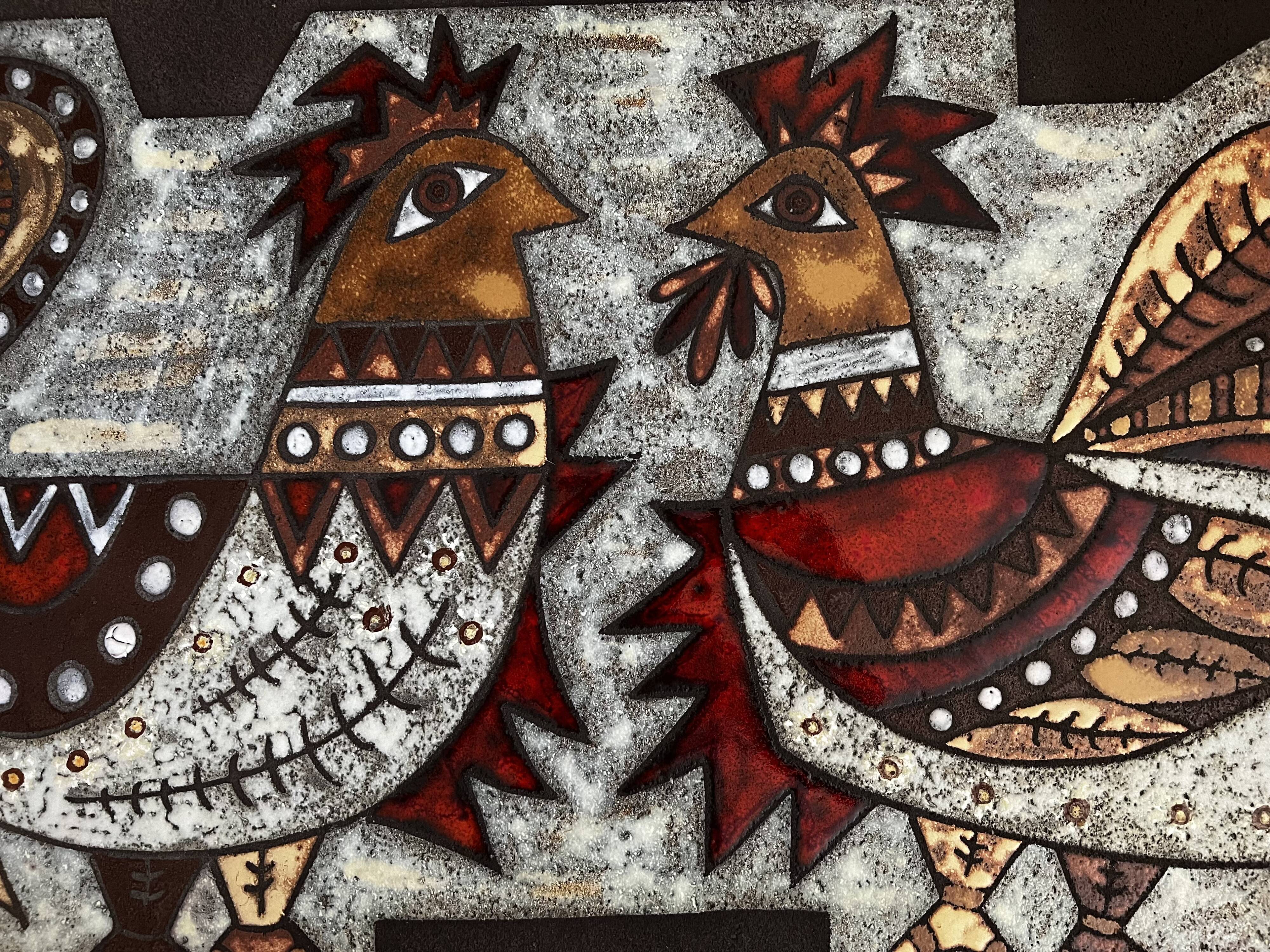 Plaque décorative de Max et Dominique picard, Vallauris - 1960