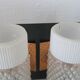 Pair of vintage double wall lights Neuhaus Leuchten 1950 with label.