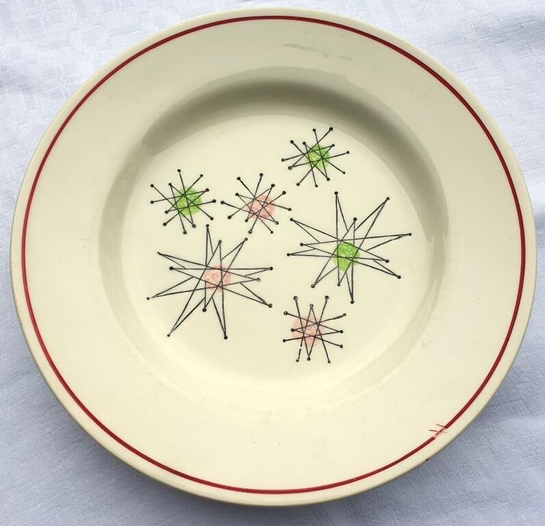 Set 4 plates Marie Claude VF Paris Sting Art 1960
