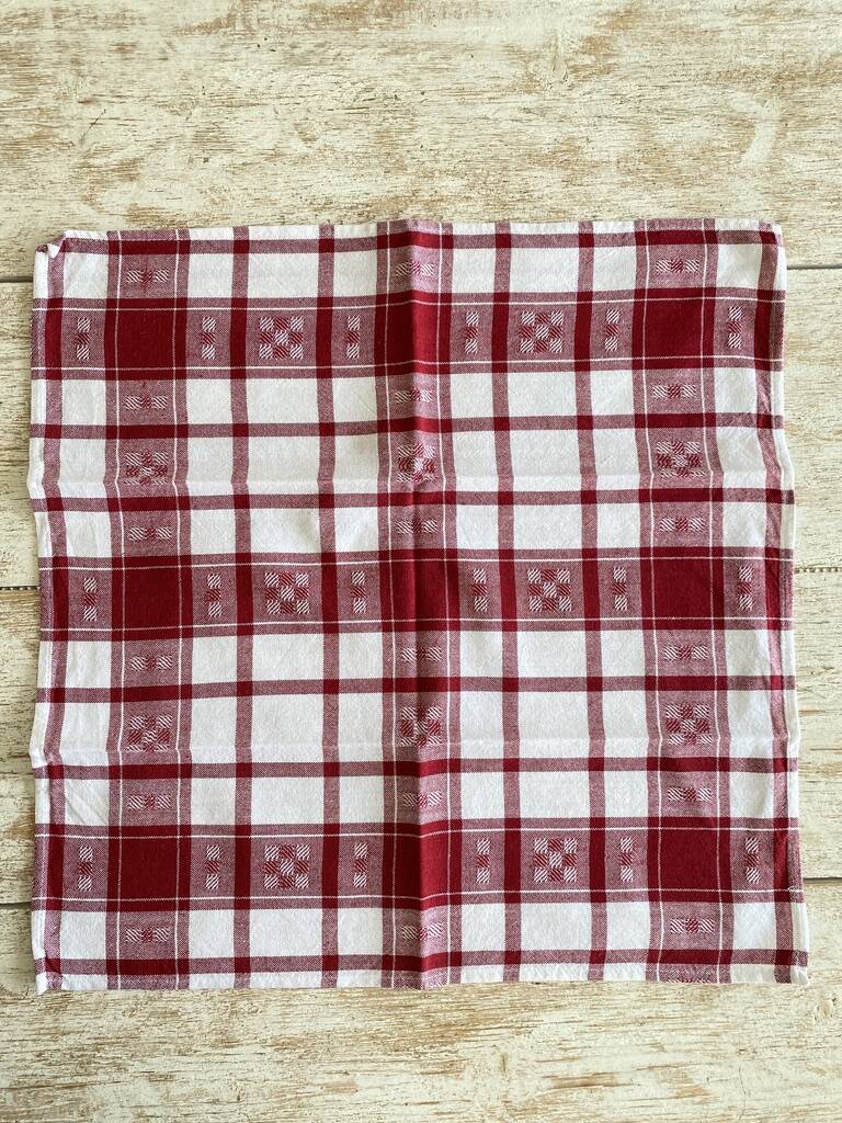 6 large napkins - Boarding school style - cotton: 50x50 cm