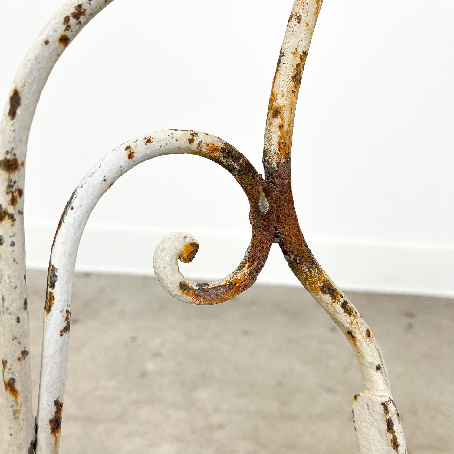 Set of two vintage foldable metal bistro chairs by Mathieu matego