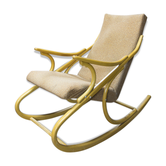 Rocking chair wooden curved by tone Czechoslovakia 1960's