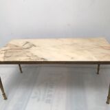 Table basse en marbre onyx  années 50-60
