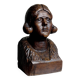 bust of a woman in solid wood carved with a gouge, 19th century