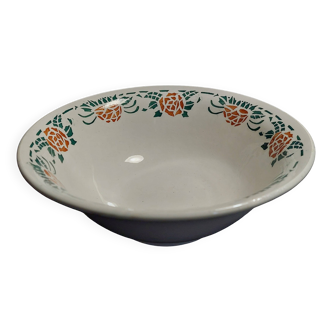 Salad bowl in earthenware, new earthenware factory Givors, Roxanne art deco decor