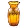 Art déco vase, honey crystal, galvanic coating, Poland, 1930s
