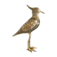 Crested bird in golden brass