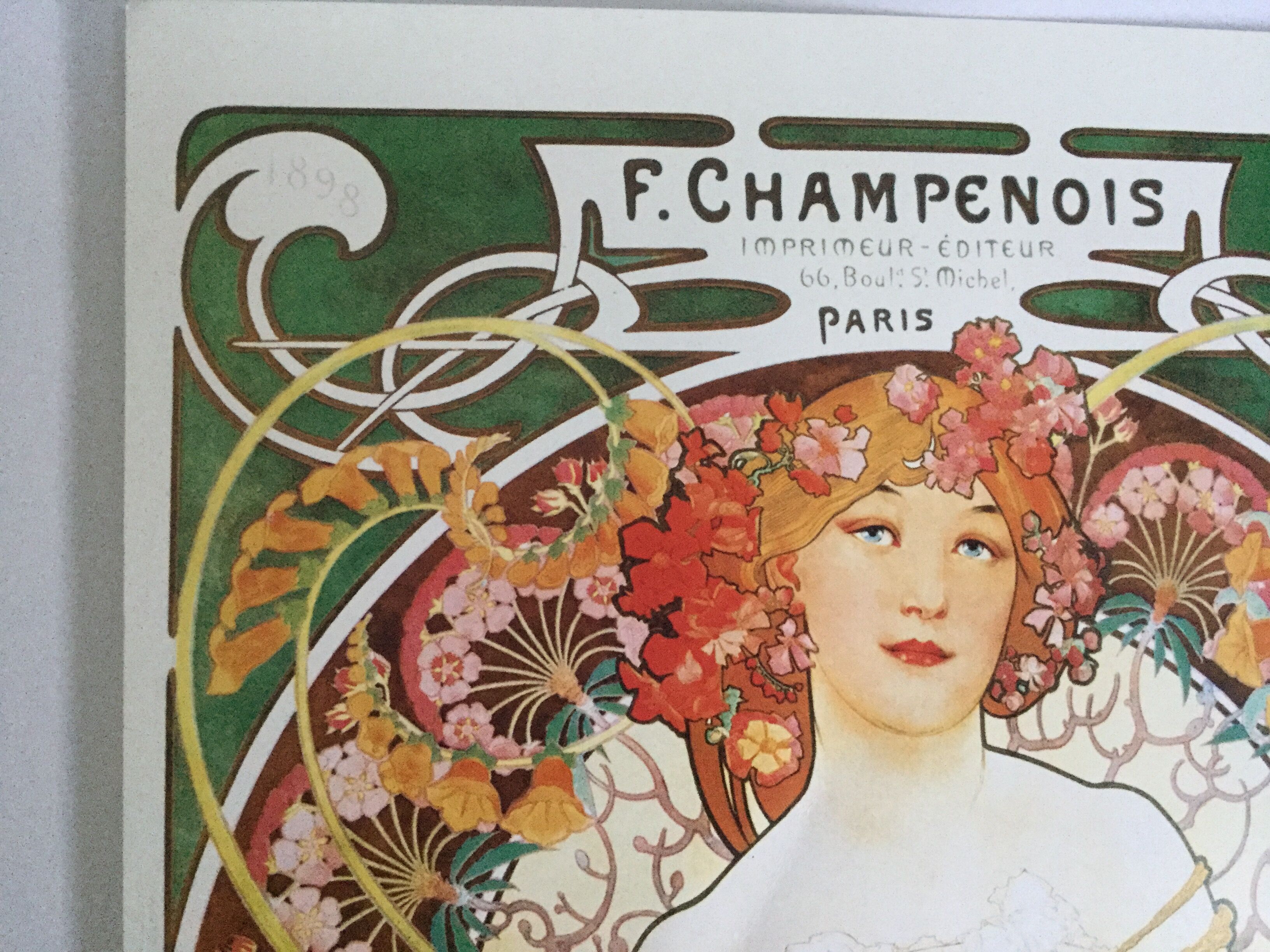 Affiche F. Champenois de Alphonse Mucha, 1898
