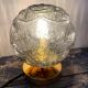 Vintage table lamp in electrified chiseled glass to nine