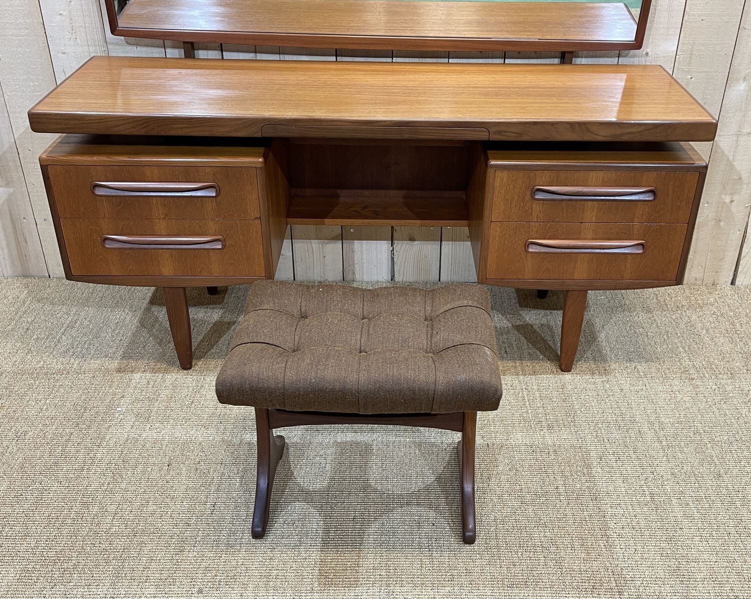 G-Plan teak dressing table and stool - 70s