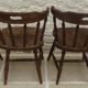 4 solid wood chairs in western style called "smockers chairs", in oak.