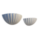 Pair of vintage shell wall lights, matte white, France 1970