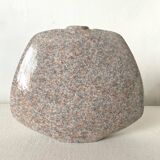 Virebent lens design vase with granite look, 1970s