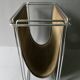 Gérard Rignault Group S.A. magazine rack from the 70s, metal and leather