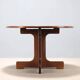Vintage round table in exotic wood veneer, design, Italy, 1960s