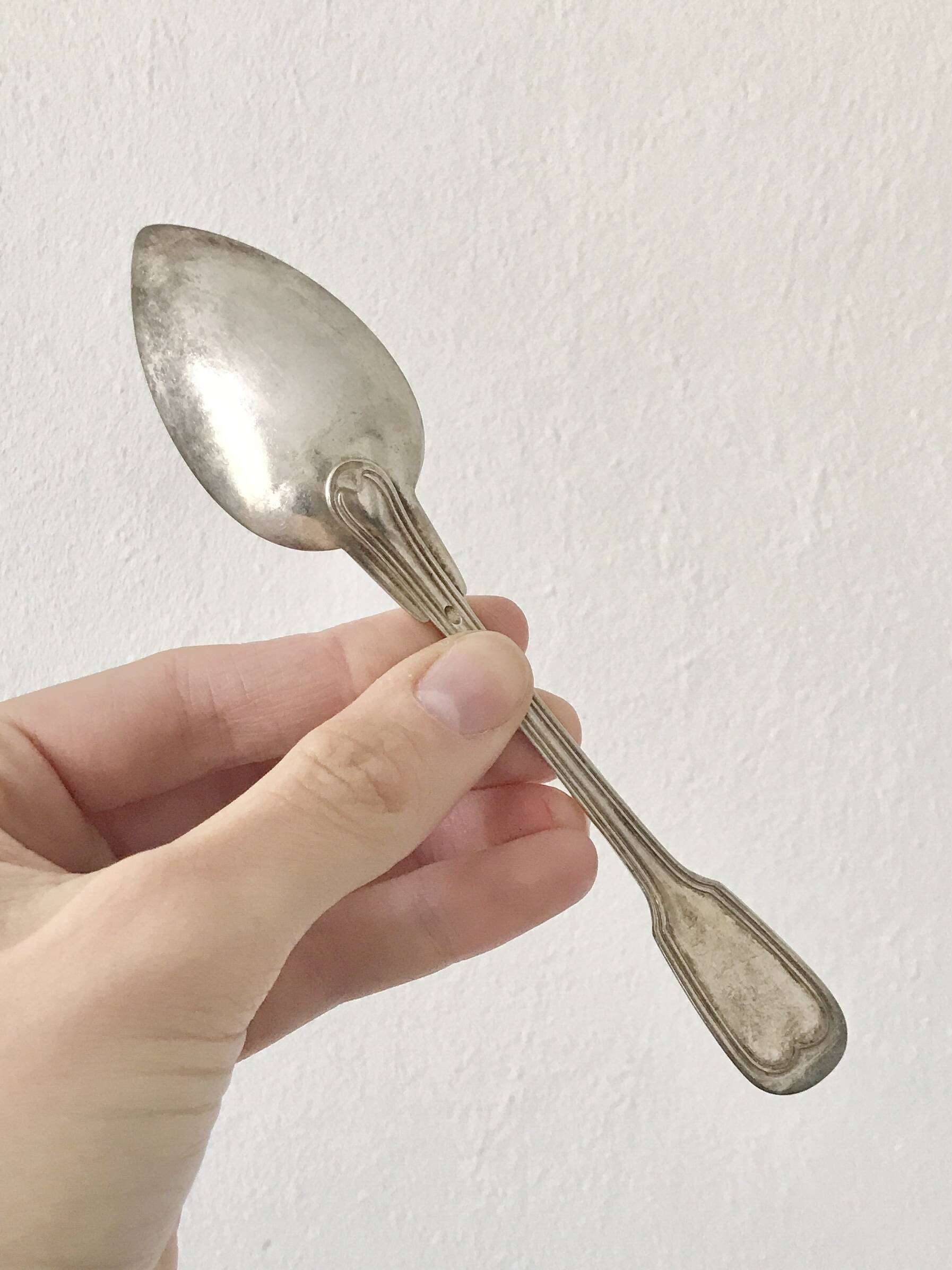 Set of 6 Christofle dessert spoons