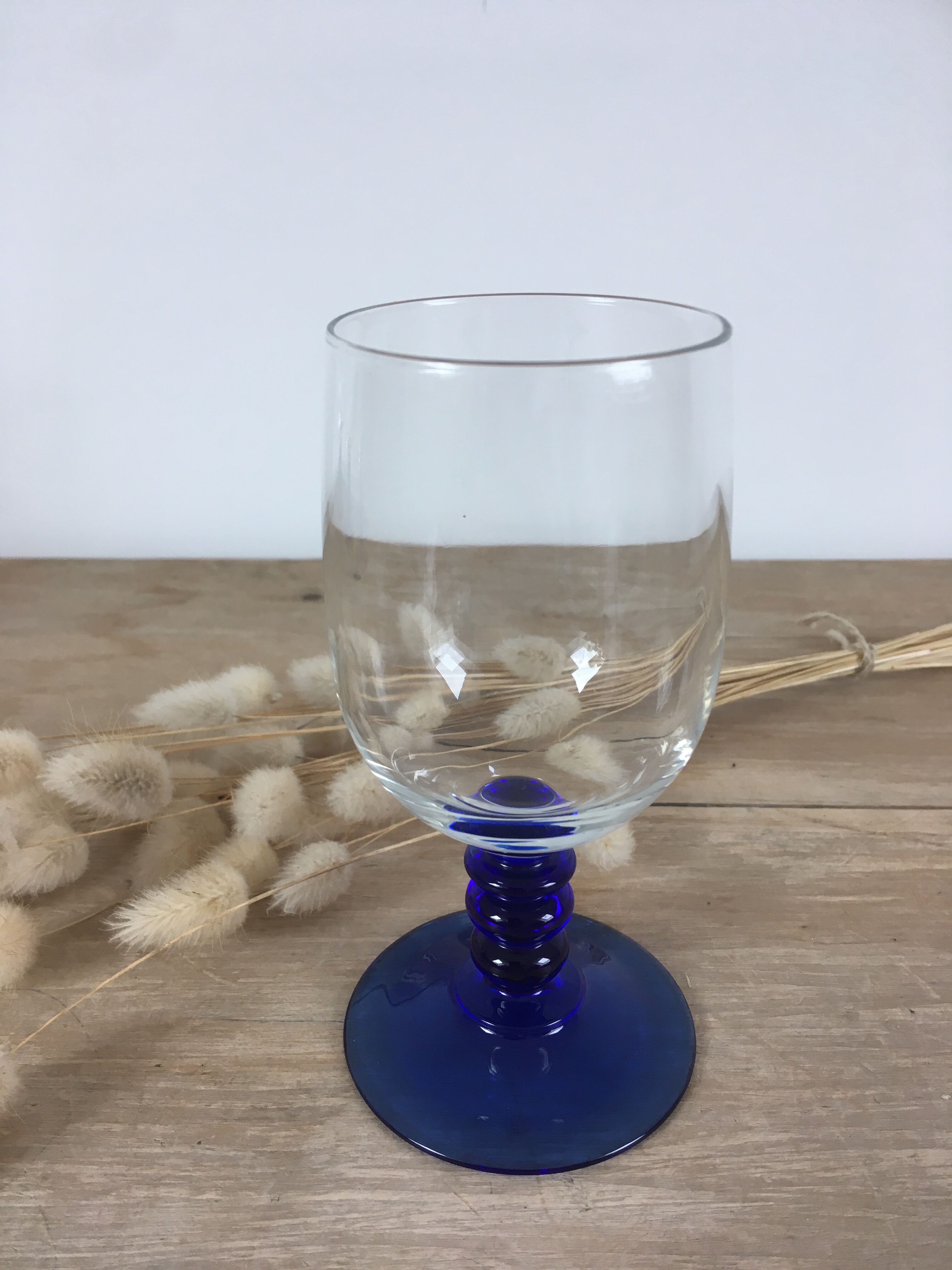 Vintage blue foot glasses