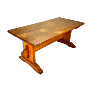 Table de monastère en chêne du milieu du siècle, années 1960