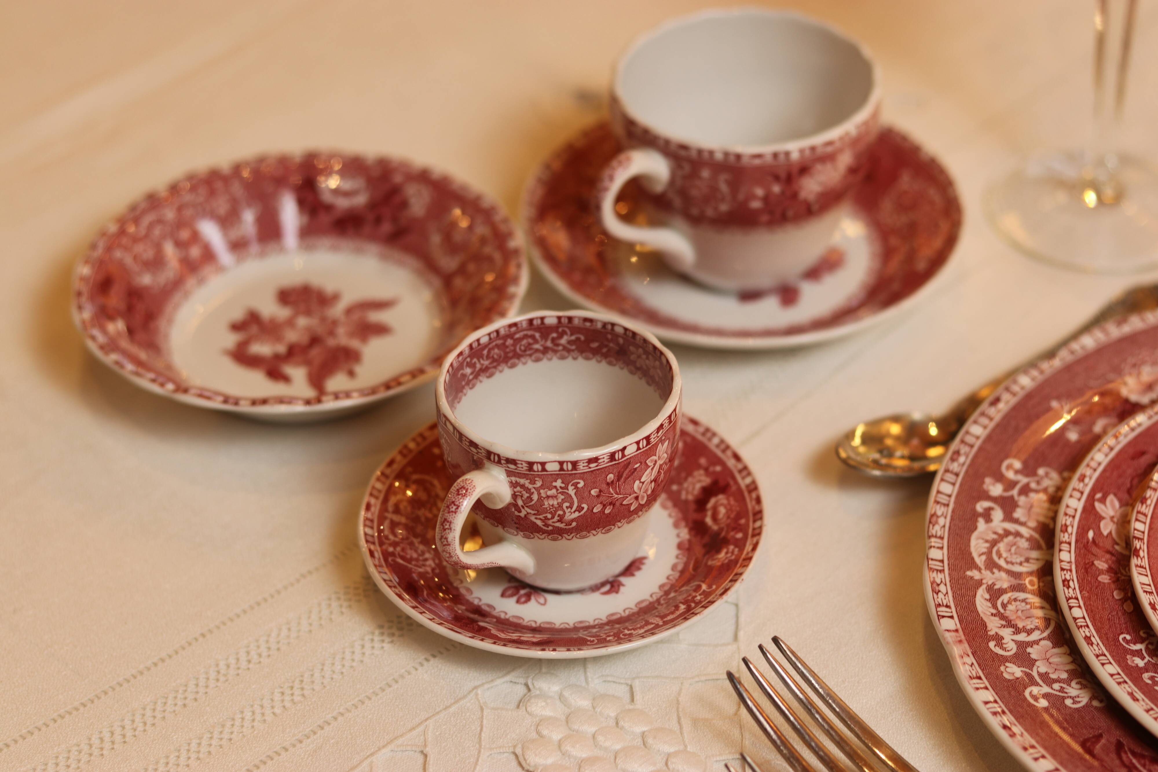 Service Spode « Pink Camilla » de 90 pièces, des années 1950