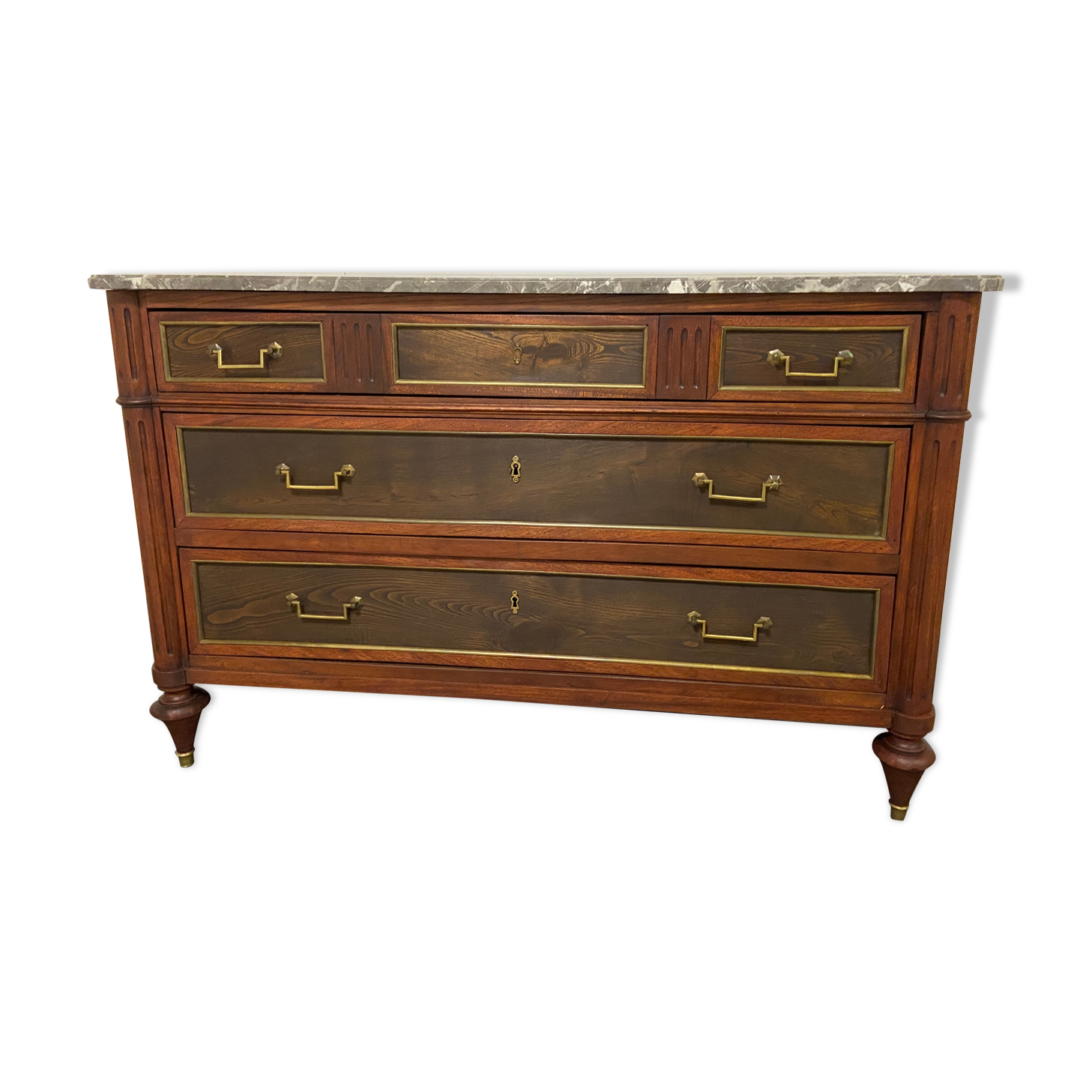 Chest of drawers Louis XVI XIX marble