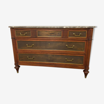 Chest of drawers Louis XVI XIX marble